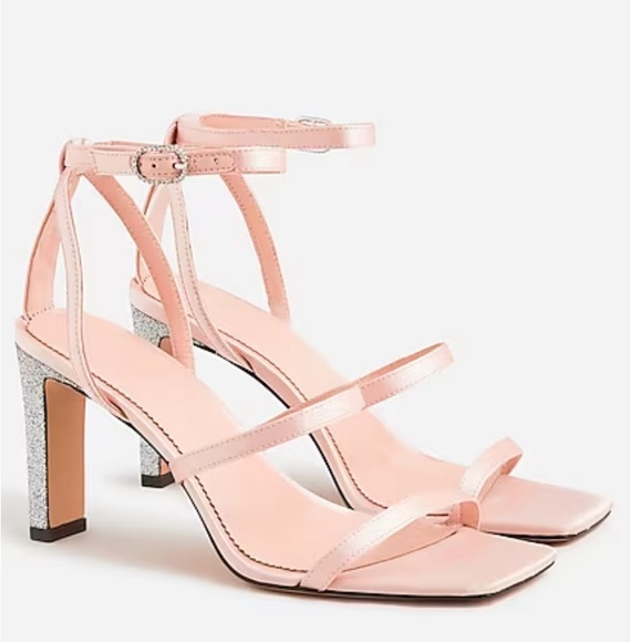 J Crew Ava Satin Evening Sandal Sz 8.5 - Picture 1 of 4